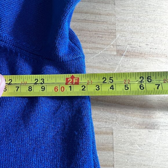 Tahari Womens Plus Scoop Neck Hi Lo Tunic Sweater Top Size 1X Royal Blue - Picture 9 of 11